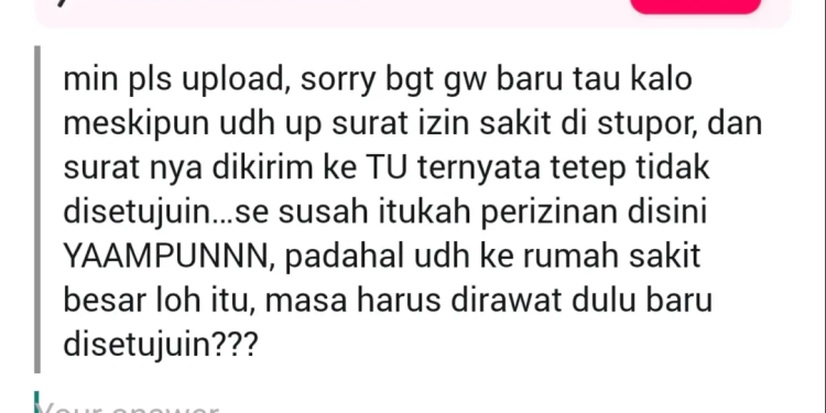 Permasalahan Setiap Semester, Batasan Absensi dan Sulitnya Mendapatkan Izin Kembali Dikeluhkan Mahasiswa!